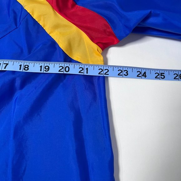 Vintage Lane Bryant‎ Windbreaker Jacket Adult L/XL Blue Rainbow 80s Retro - Picture 9 of 10